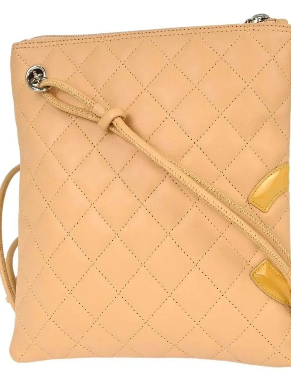 Chanel Beige Calfskin Cambon Ligne Shoulder Bag 197261